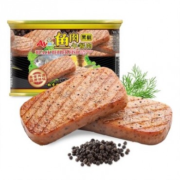 Ayi 鱼肉午餐肉 黑椒 198g