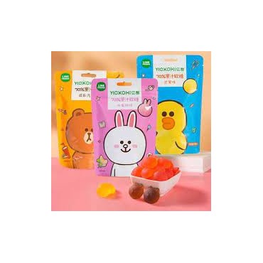 亿智联名LINEFRIEND QQ糖水蜜桃 70g